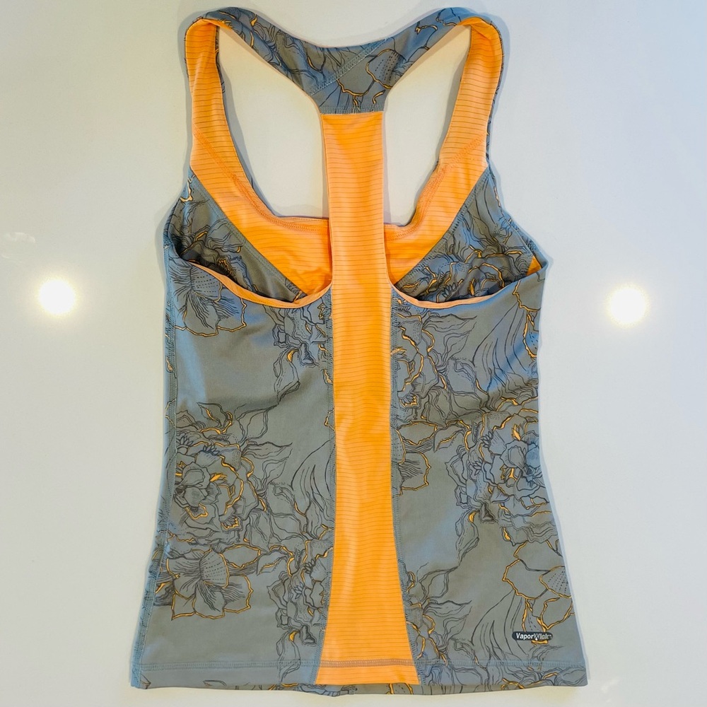 The North Face Gray and Orange Floral Tank Top • XS - Picture 10 of 10